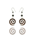 Spirale Ohrringe Paar Holz-Schmuck