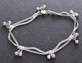 Fußkettchen kleine glocken - silberfarbene Fußkette, Modeschmuck