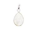 Mondstein Anhänger Tropfen – 925 Silber Eleganter Cabochon Kettenanhänger