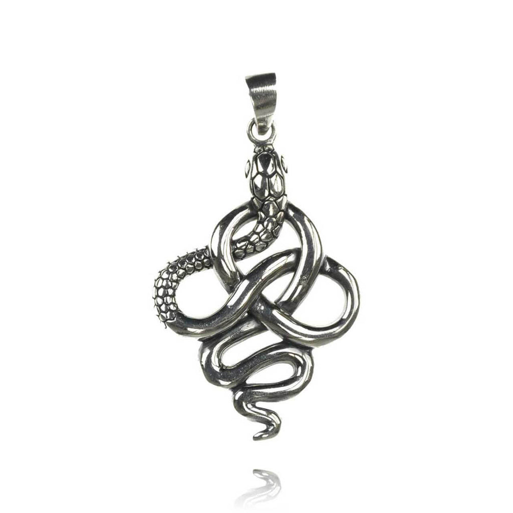 Schlange Silber Kettenanhänger 47mm Gothic Schmuck