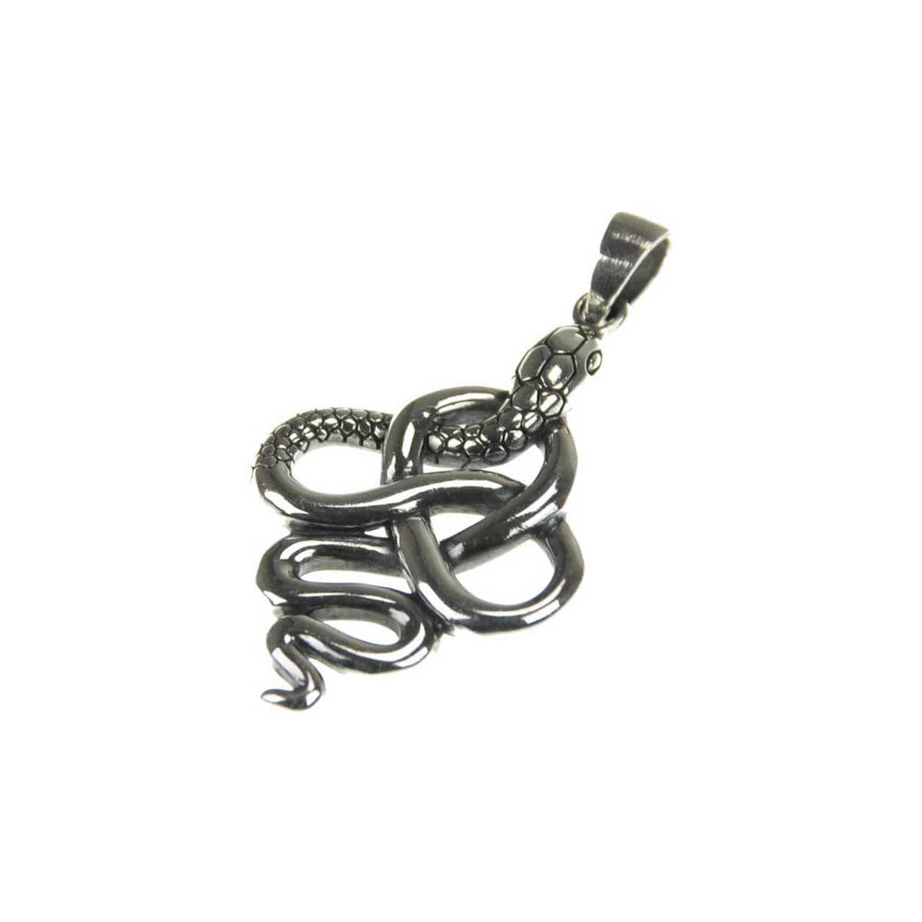 Schlange Silber Kettenanhänger 47mm Gothic Schmuck