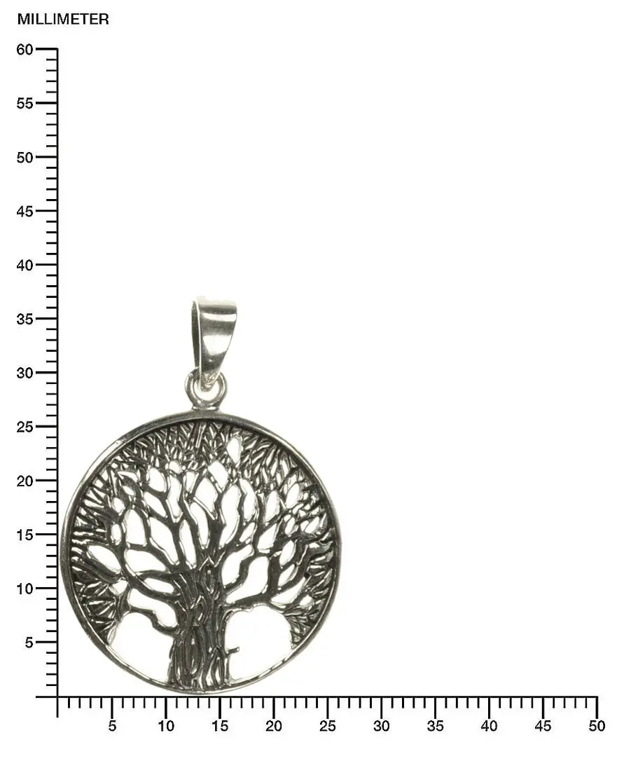 Filigraner Baum Silberanhänger Lebensbaum