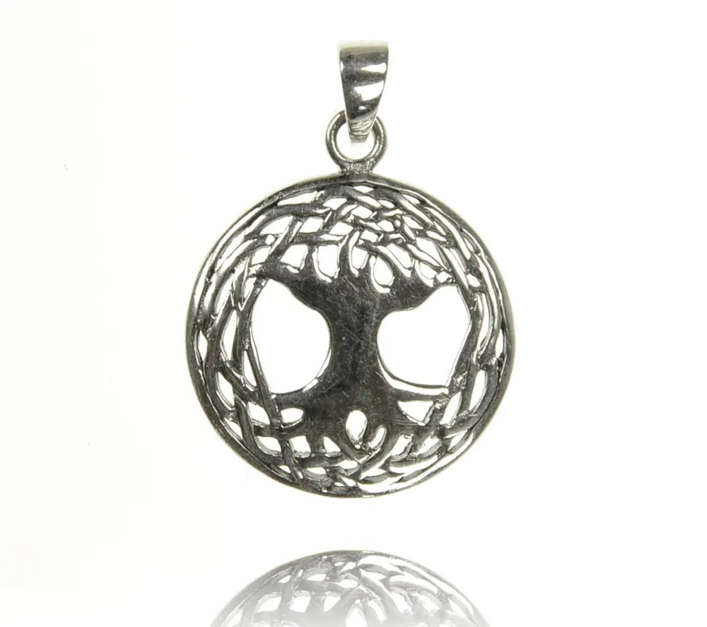 Yggdrasil offen Silberanhänger Lebensbaum Schmuck