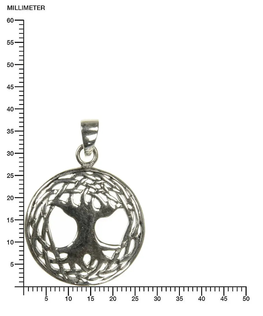 Yggdrasil offen Silberanhänger Lebensbaum Schmuck