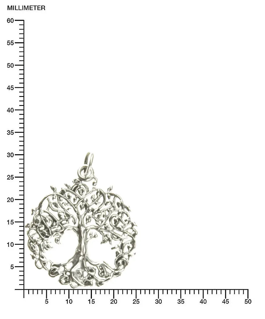 Offener Baum Silberanhänger Lebensbaum Schmuck