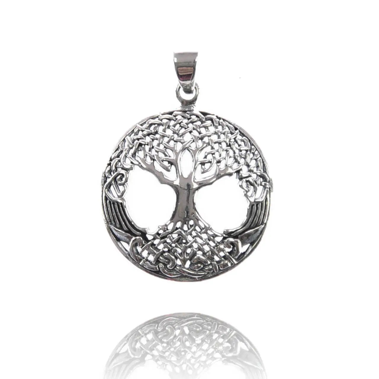 Yggdrasil Silber-Anhänger, keltischer Lebensbaum Schmuck
