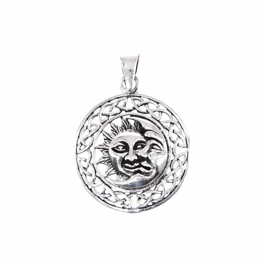 Sonne-Mond Anhänger keltische Borte Mystik-Schmuck