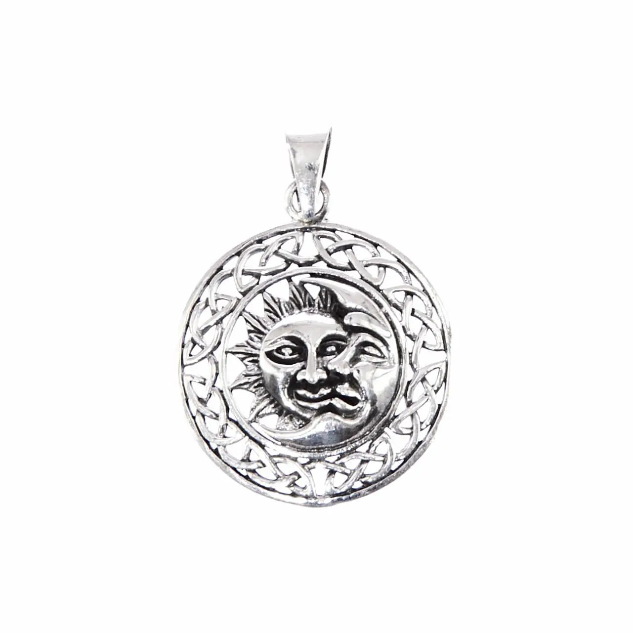 Sonne-Mond Anhänger keltische Borte Mystik-Schmuck