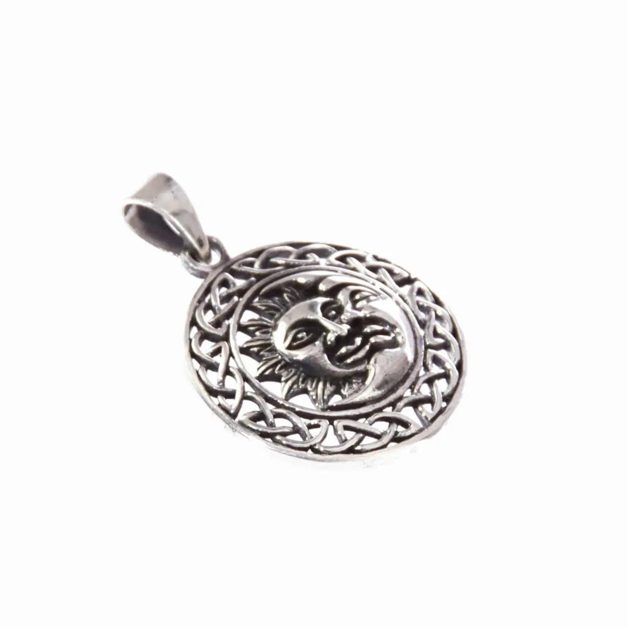 Sonne-Mond Anhänger keltische Borte Mystik-Schmuck