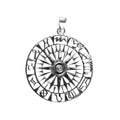Kompass mit Tierkreis Sternzeichen Anhänger Silber Schmuck