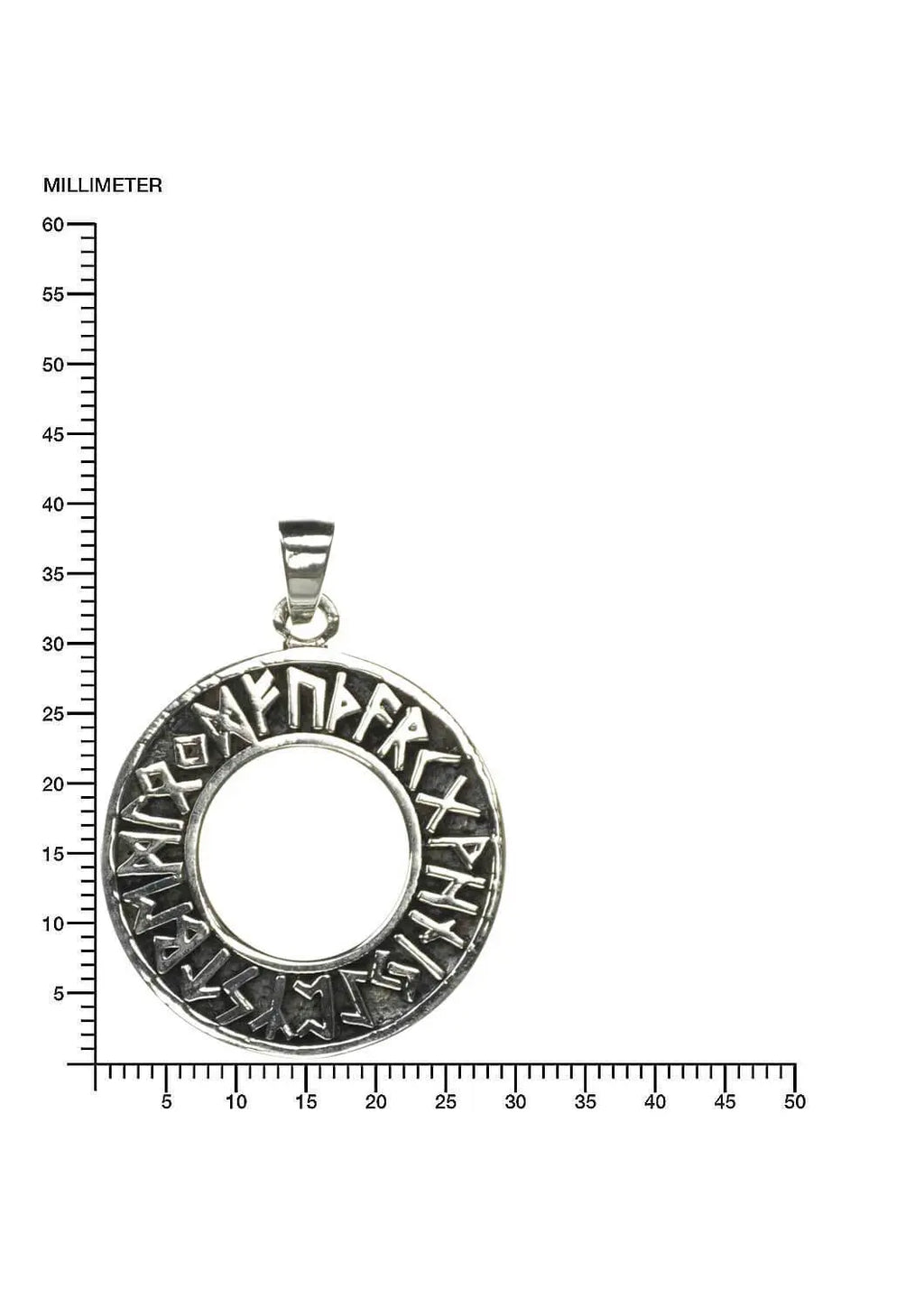 Futhark Kettenanhänger Silber Wikinger Edda
