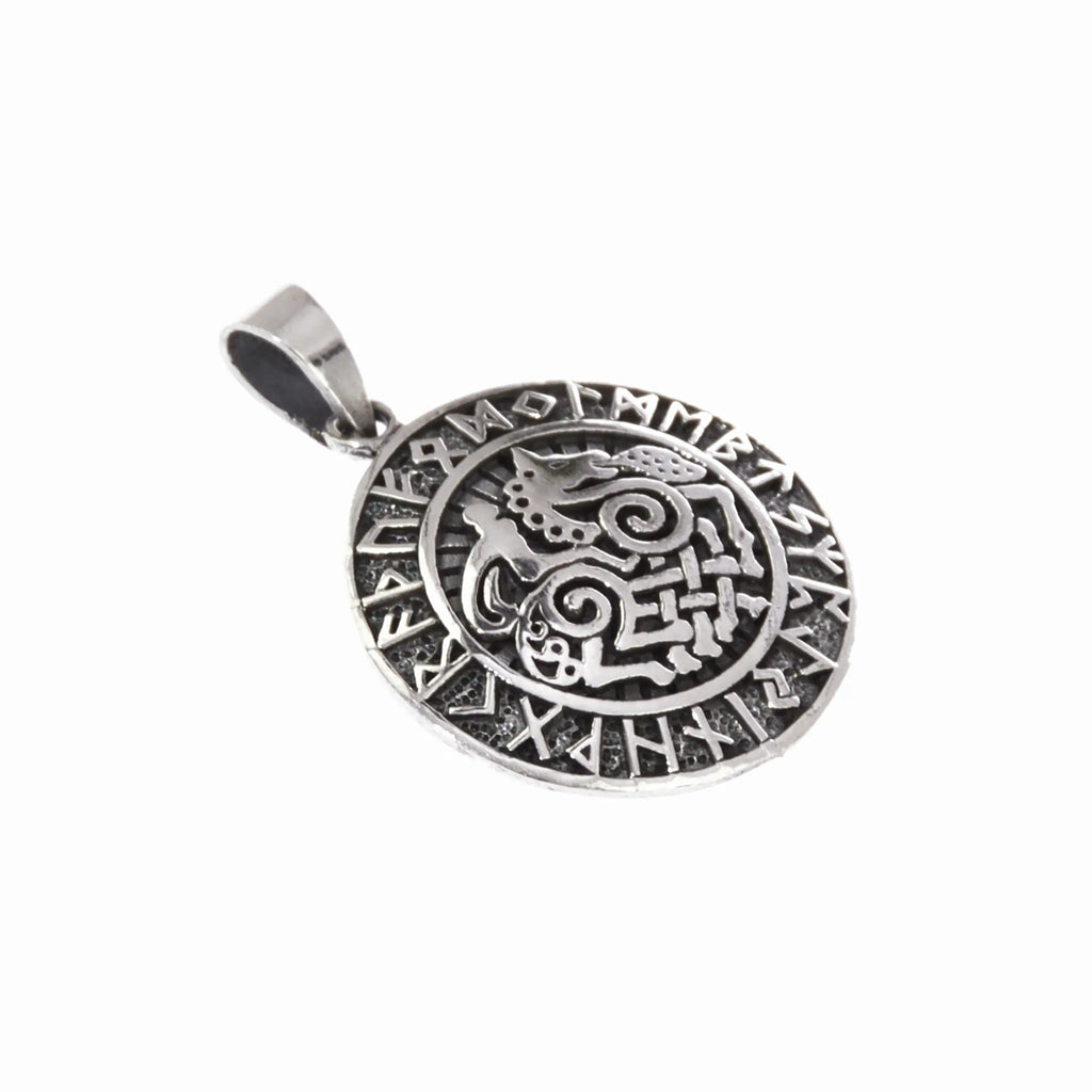 Futhark Kettenanhänger Silber Wikinger Edda