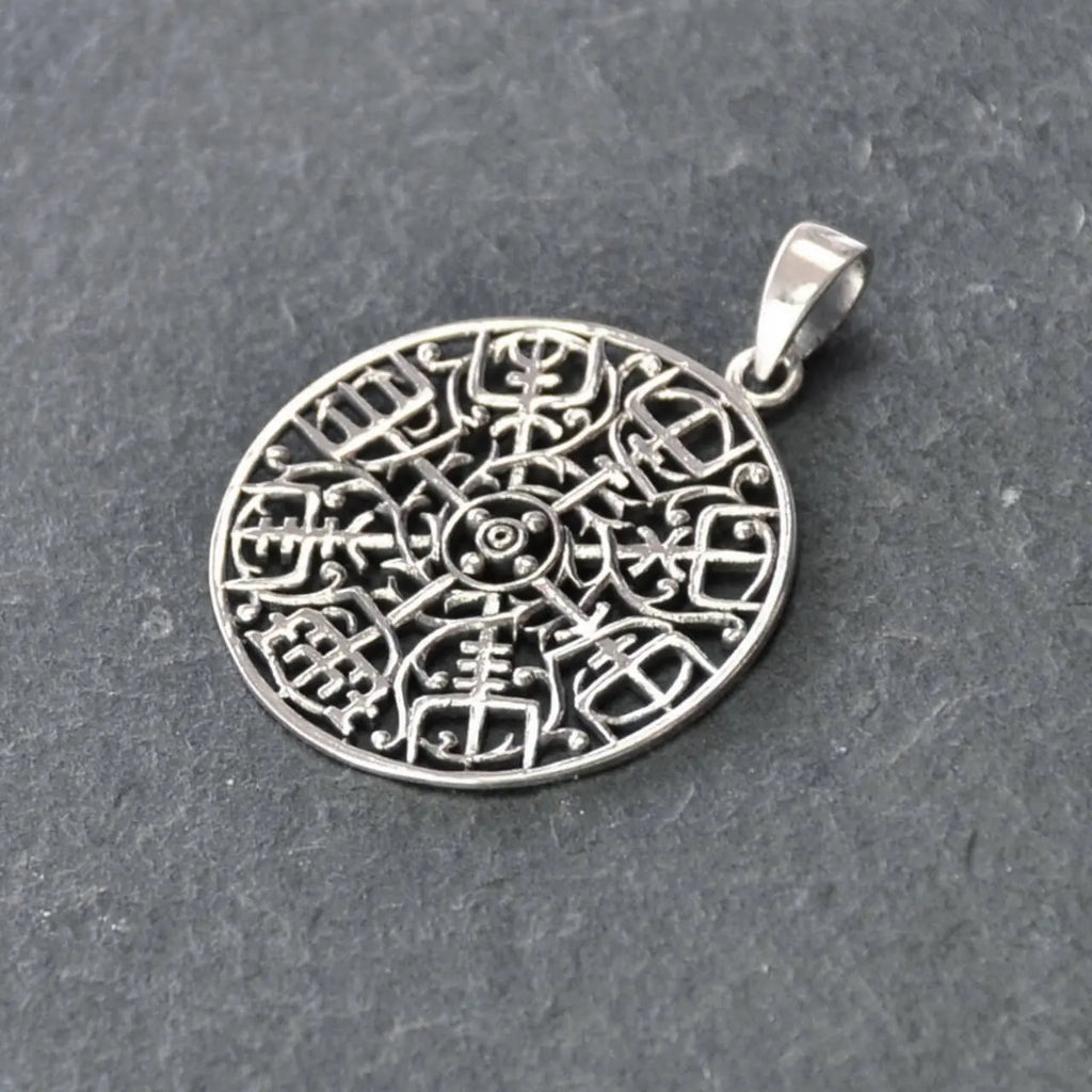 Rune der Unwiderstehlichkeit Wikinger Sillberanhänger Vegvisir Schmuck
