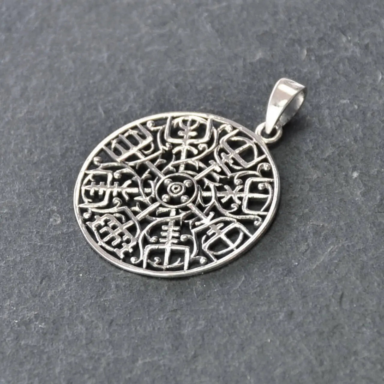 Rune der Unwiderstehlichkeit Wikinger Sillberanhänger Vegvisir Schmuck