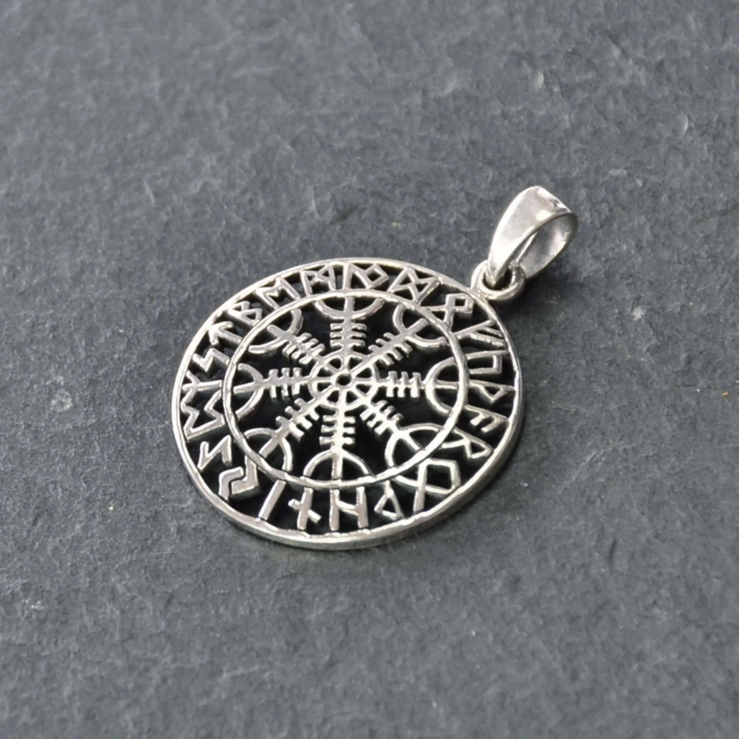Futhark Kettenanhänger Silber Wikinger Edda