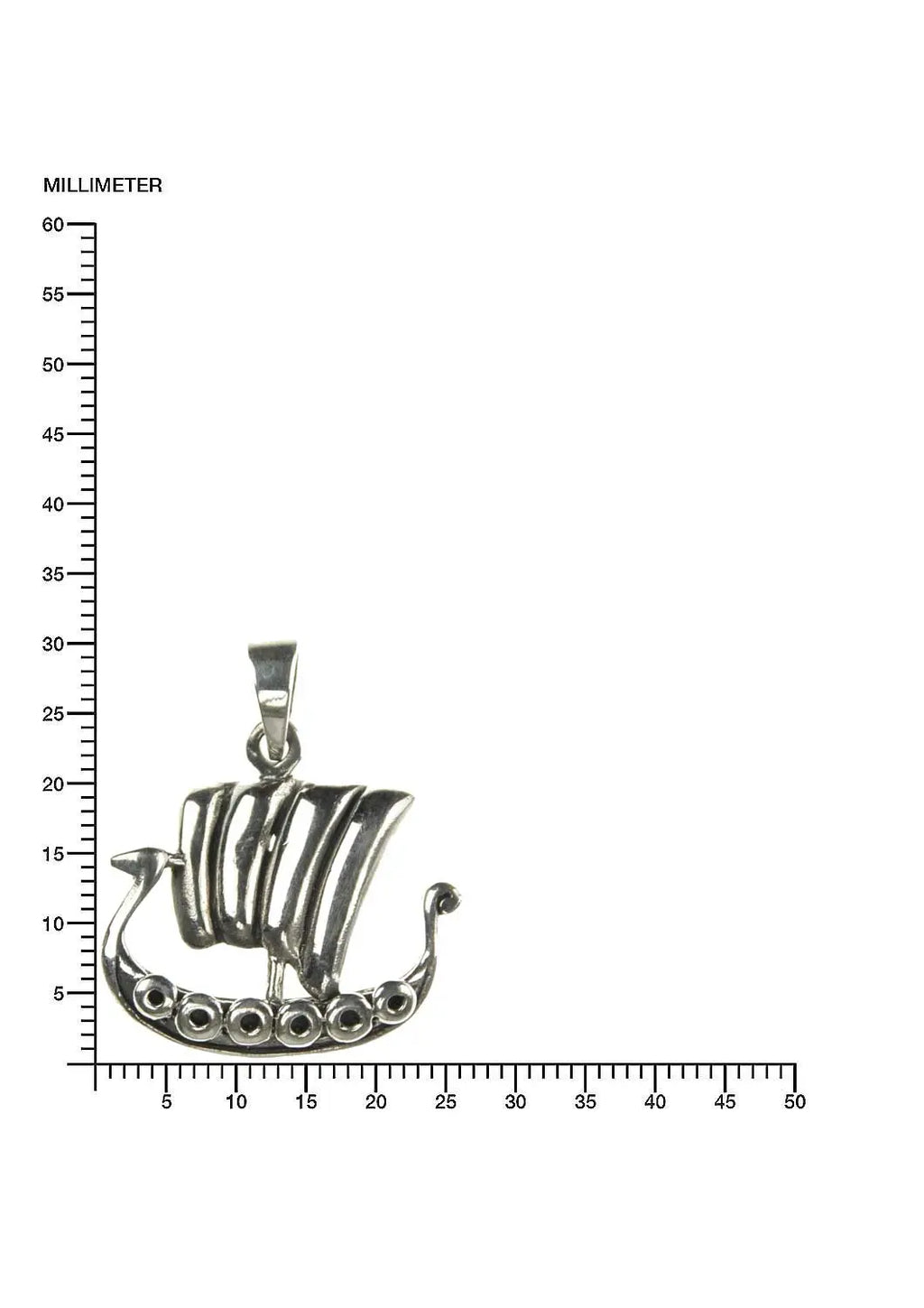 Drachenboot Silberanhänger Wikingerschiff