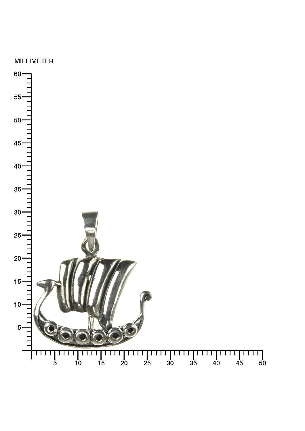 Drachenboot Silberanhänger Wikingerschiff