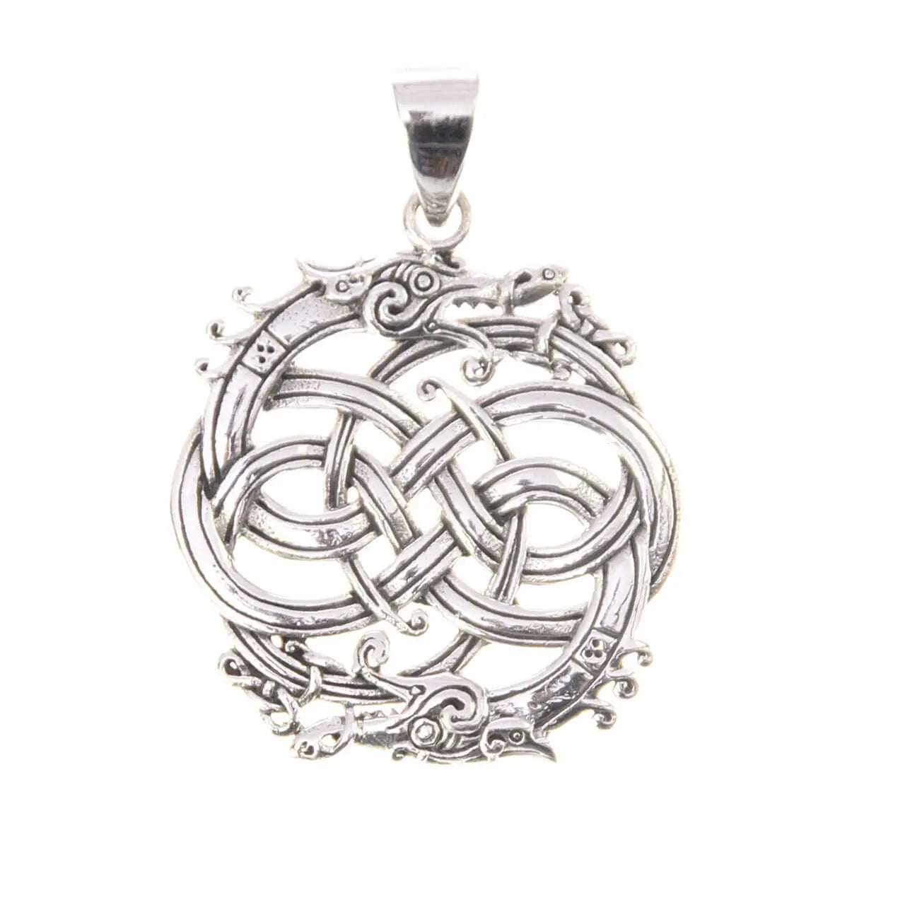 Drache Wikinger Schmuck Silber Amulett