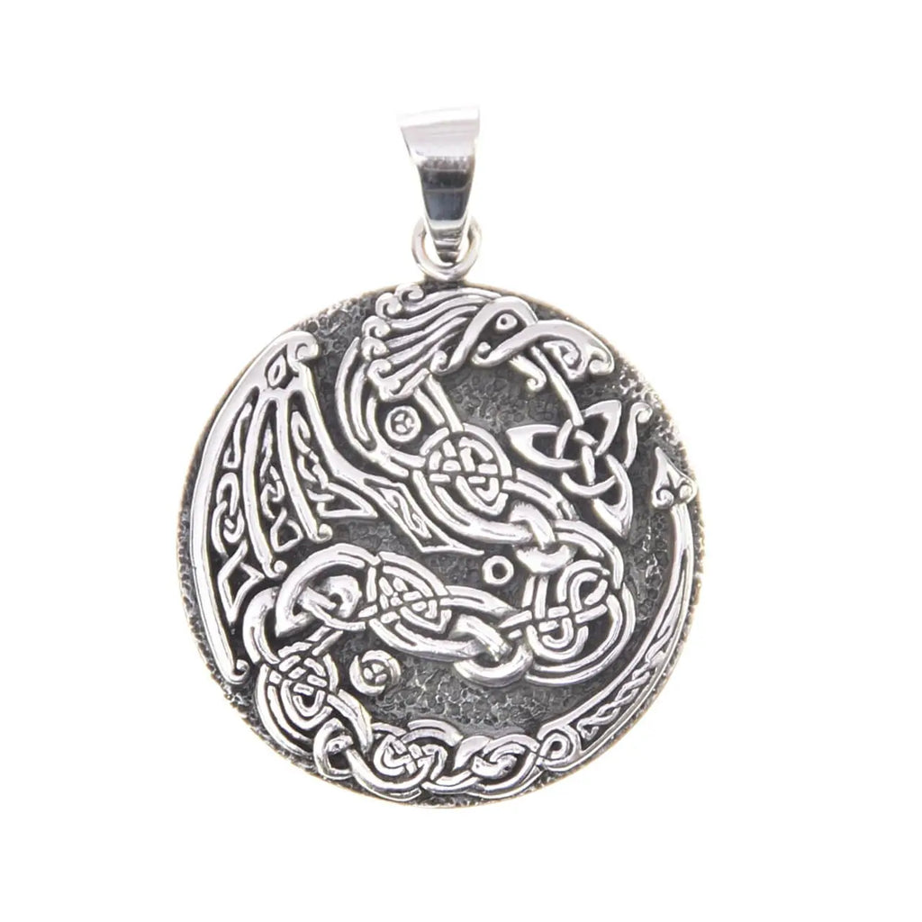 Drache Wikinger Schmuck Silber Amulett