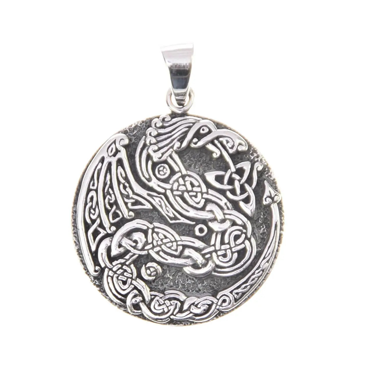 Drache Wikinger Schmuck Silber Amulett