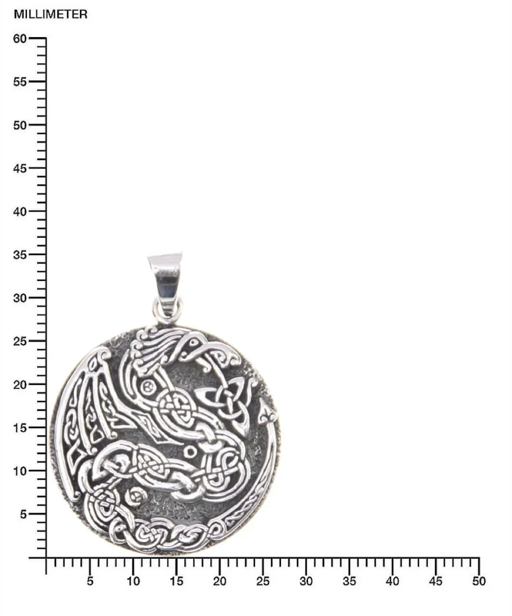 Drache Wikinger Schmuck Silber Amulett