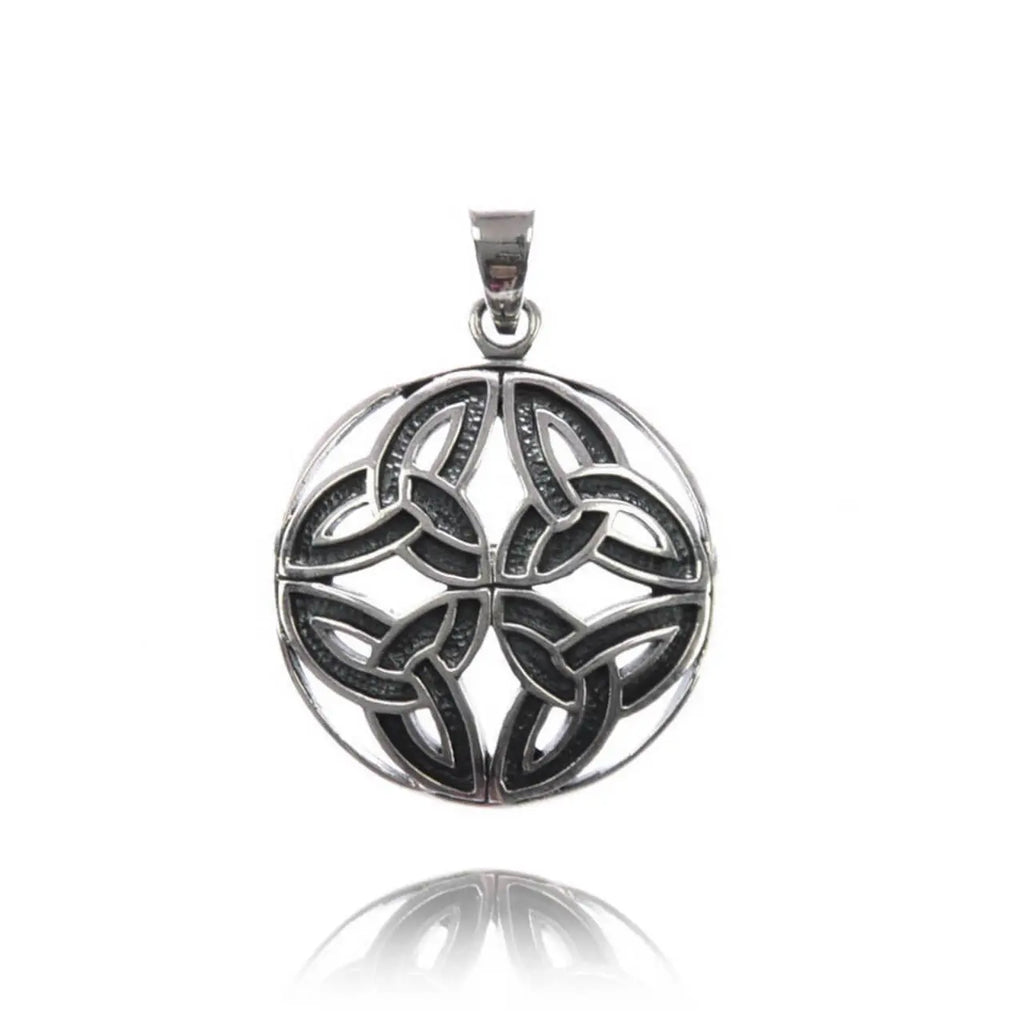 Vierblättriger Kelten Knoten echt Silberschmuck, Anhänger