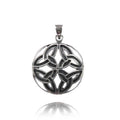Vierblättriger Kelten Knoten echt Silberschmuck, Anhänger