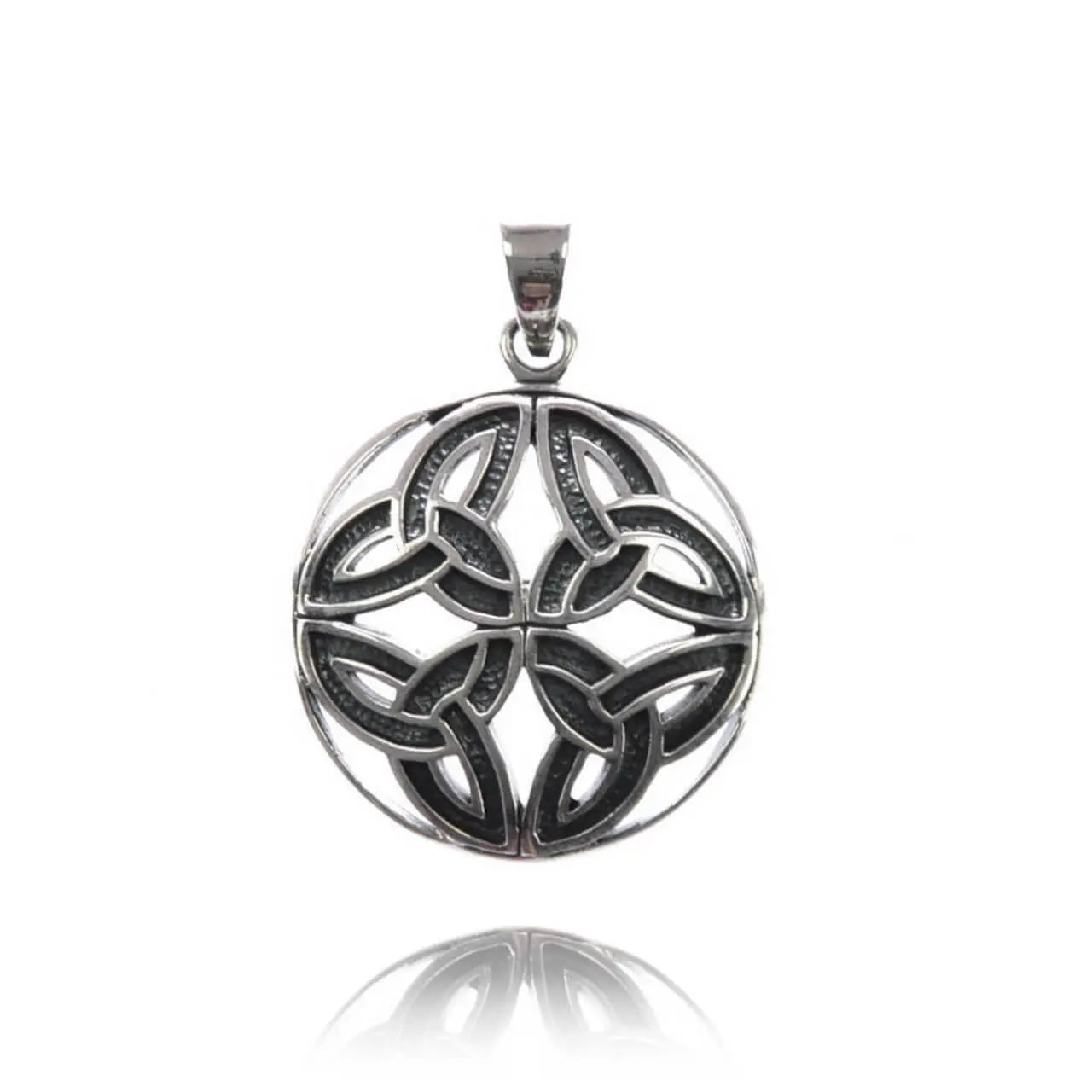 Vierblättriger Kelten Knoten echt Silberschmuck, Anhänger