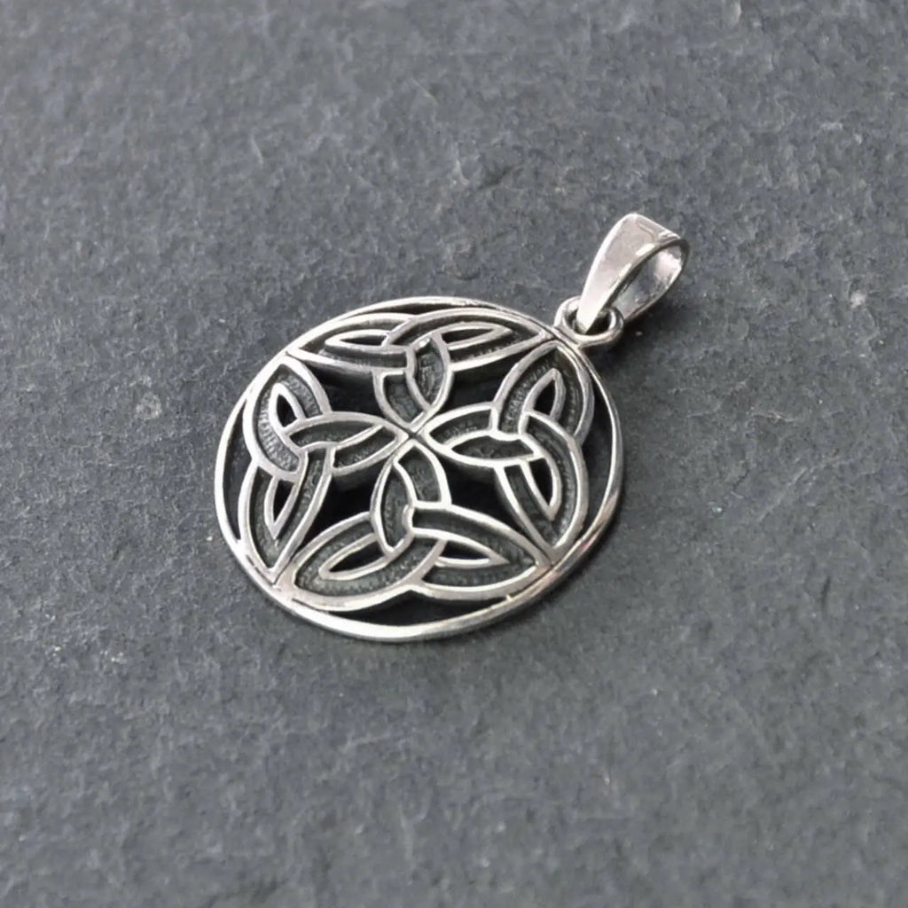 Vierblättriger Kelten Knoten echt Silberschmuck, Anhänger