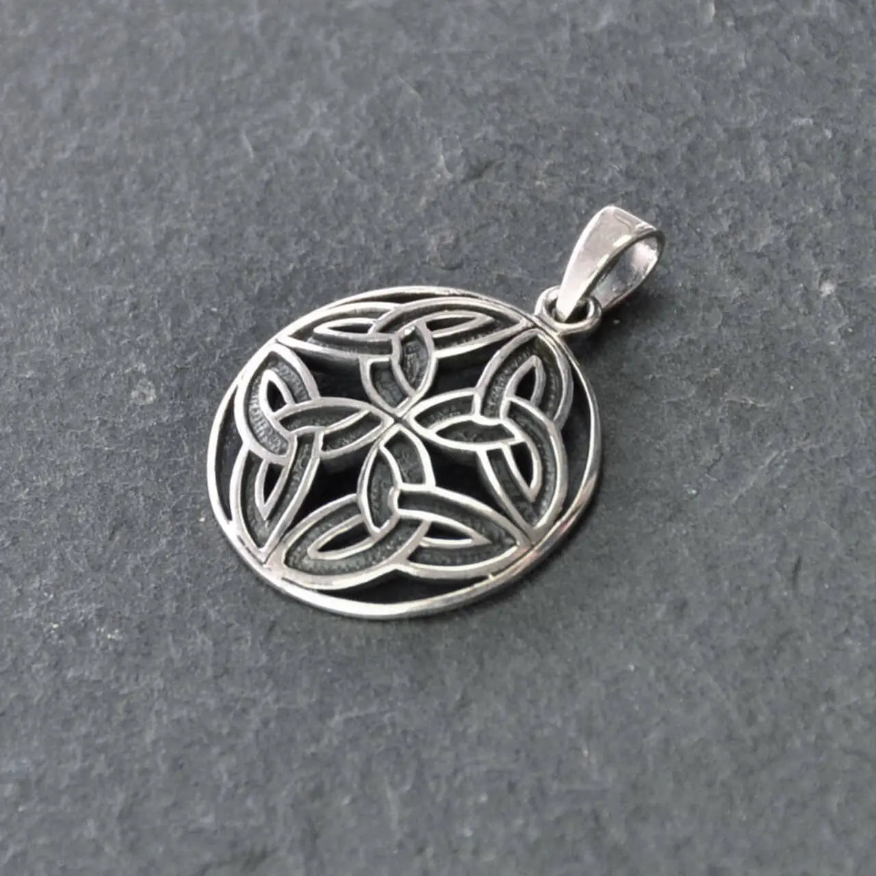 Vierblättriger Kelten Knoten echt Silberschmuck, Anhänger