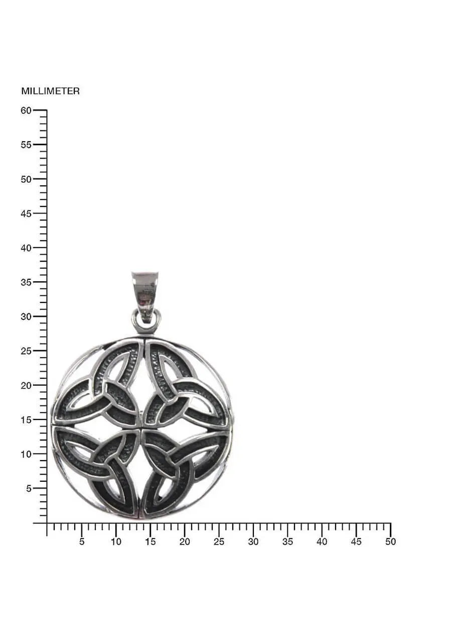 Vierblättriger Kelten Knoten echt Silberschmuck, Anhänger