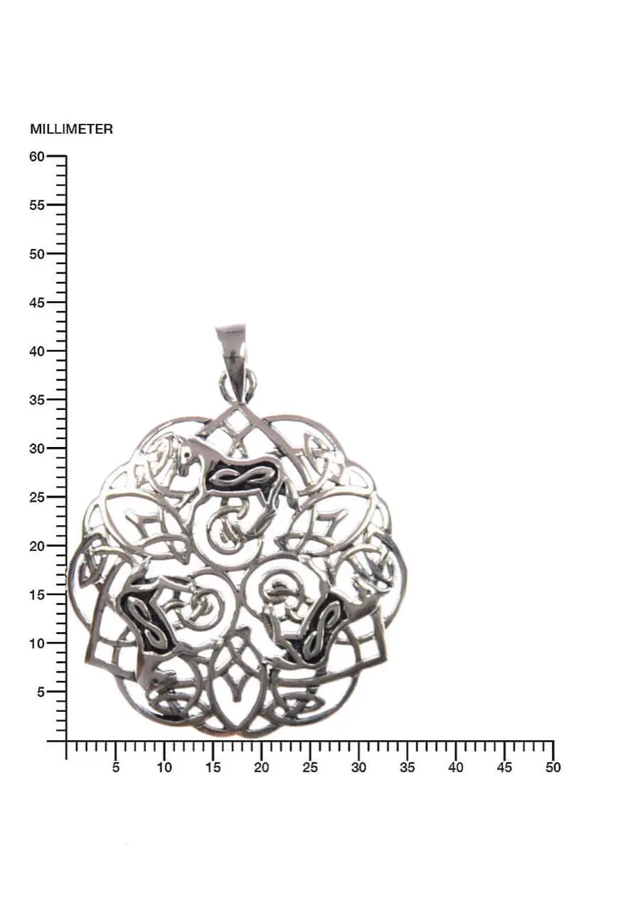 Keltischer Pferde-Silberanhänger 925er Silber Schmuck Anhänger