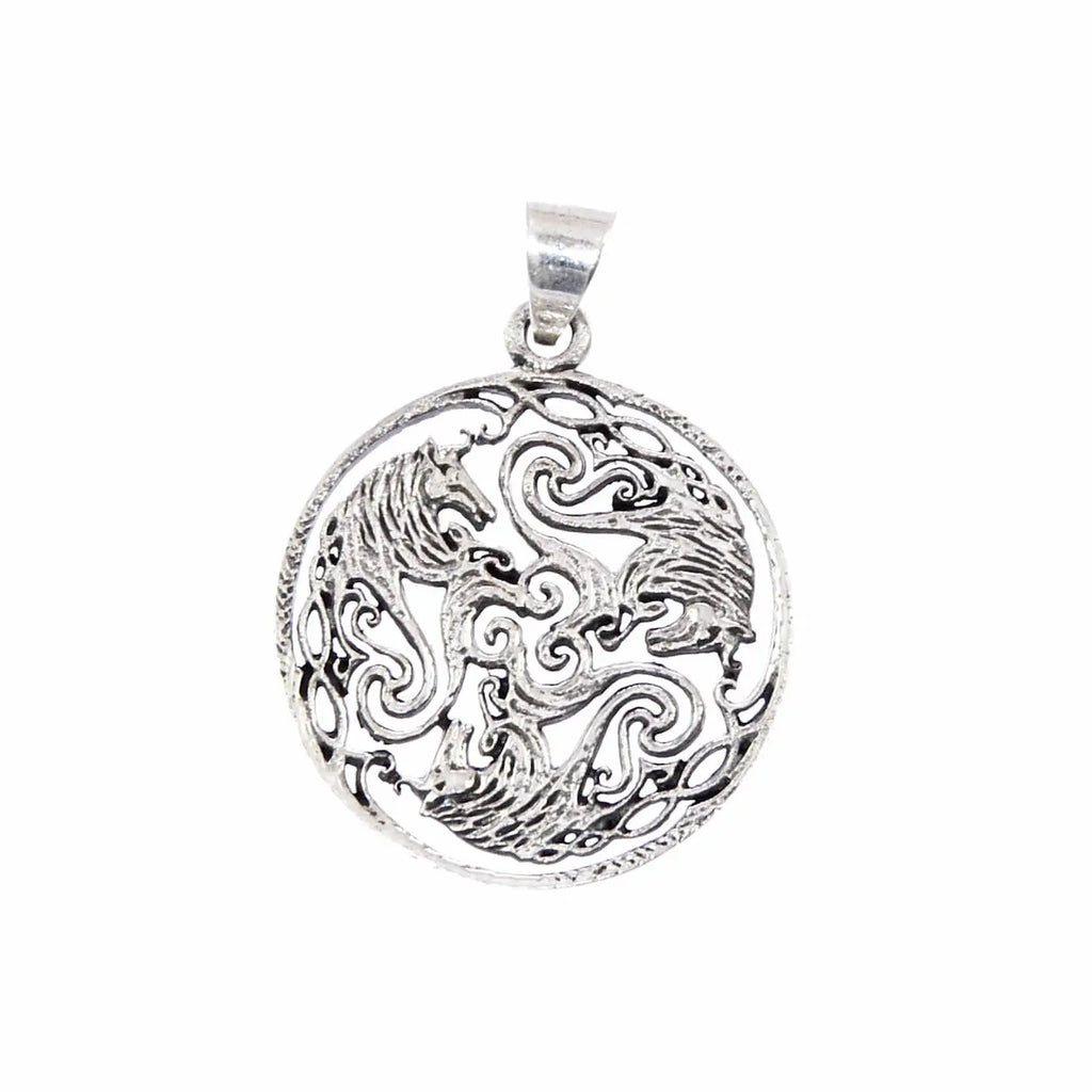 Keltischer Pferde-Silberanhänger 925er Silber Schmuck Anhänger