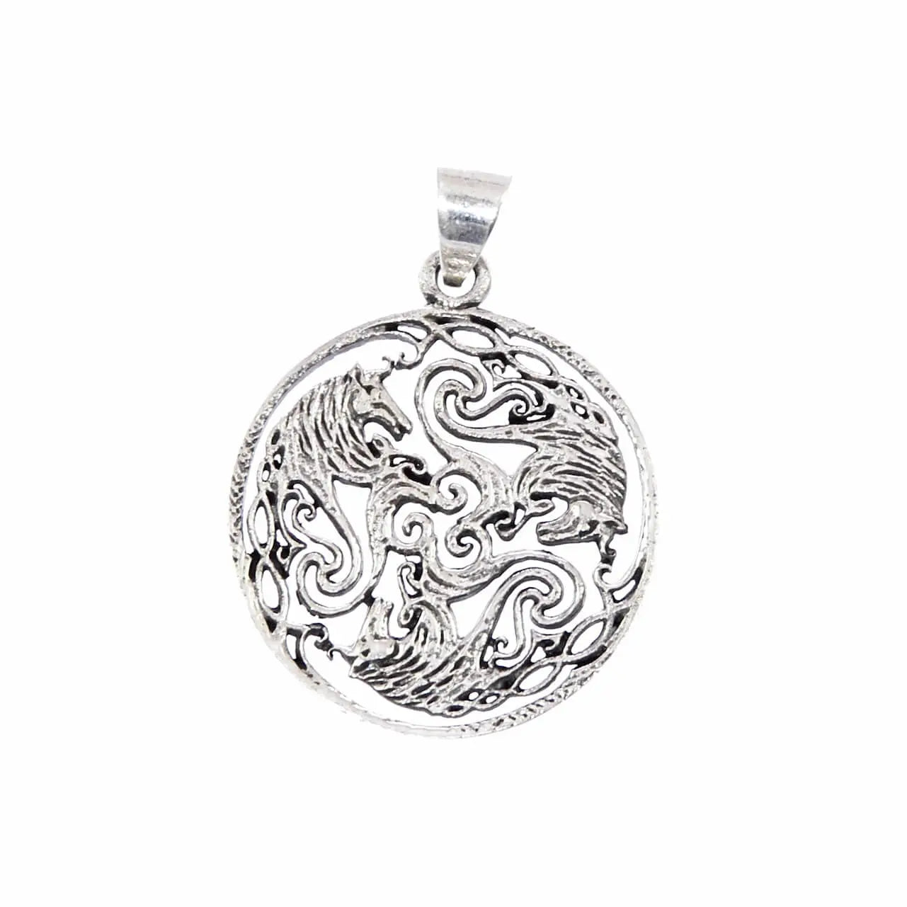 Keltischer Pferde-Silberanhänger 925er Silber Schmuck Anhänger
