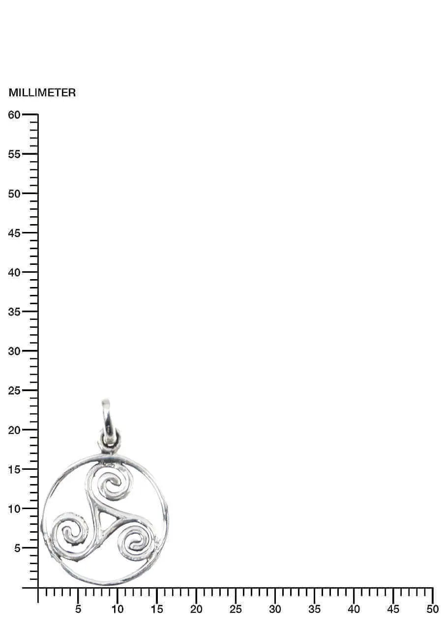 Triskele Silberanhänger 925 – Keltischer Talisman offen & zierlich