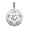 Pentagramm Mond Knotenborte 925 Silberanhänger