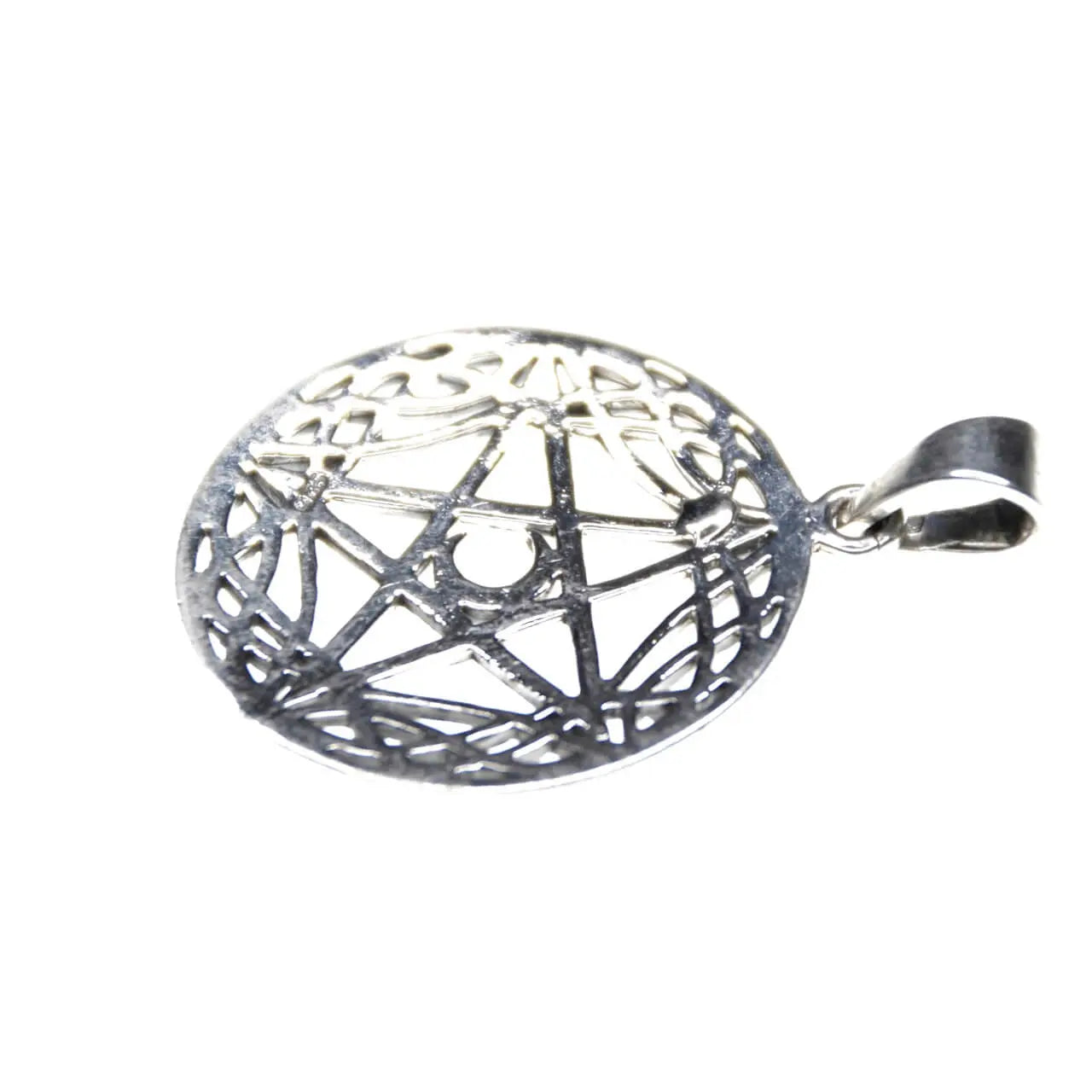 Pentagramm Mond Knotenborte 925 Silberanhänger