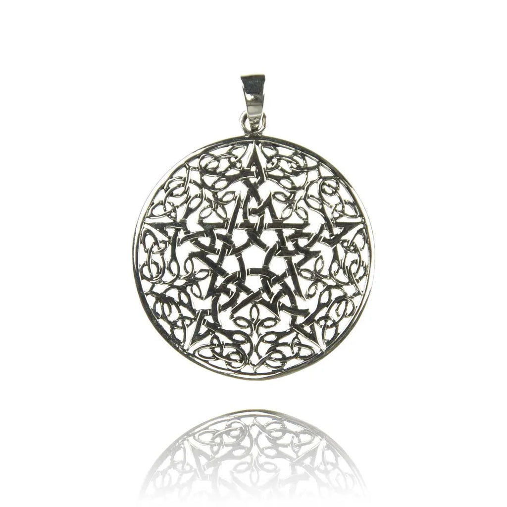 Pentagramm Keltische Knoten Silberanhänger 925 Silber Schmuck Silberanhänger