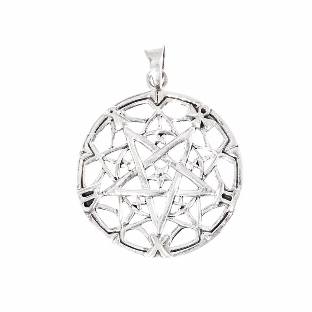 Gestürztes Pentagramm Silberanhänger Symbol des Bösen Anhänger