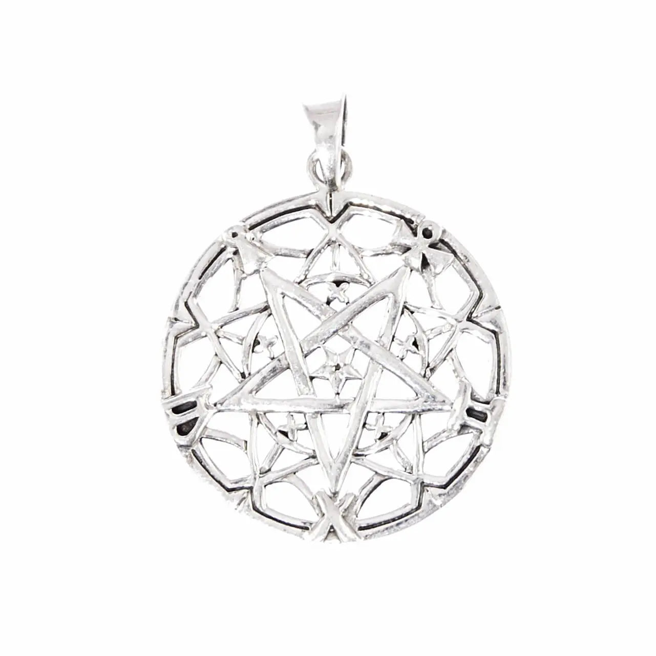 Gestürztes Pentagramm Silberanhänger Symbol des Bösen Anhänger