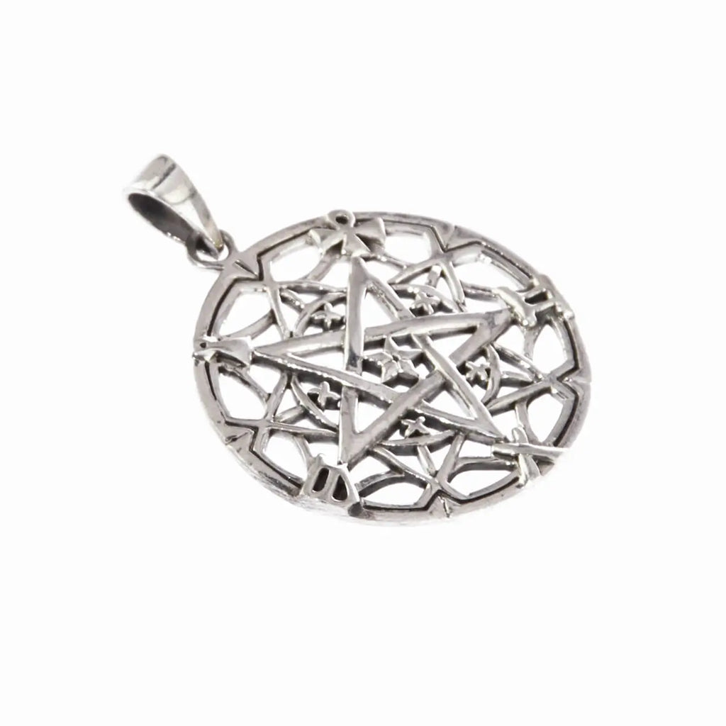 Gestürztes Pentagramm Silberanhänger Symbol des Bösen Anhänger