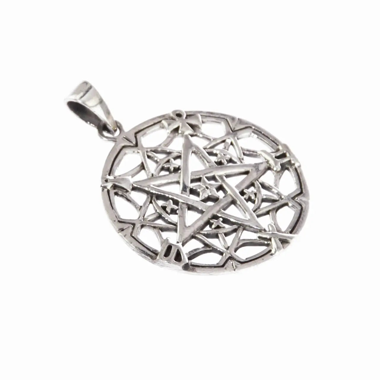 Gestürztes Pentagramm Silberanhänger Symbol des Bösen Anhänger