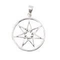 Siebenstern Heptagram Alchemie Silberanhänger