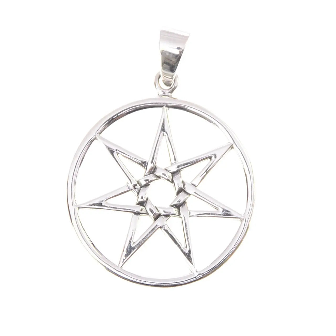 Siebenstern Heptagram Alchemie Silberanhänger
