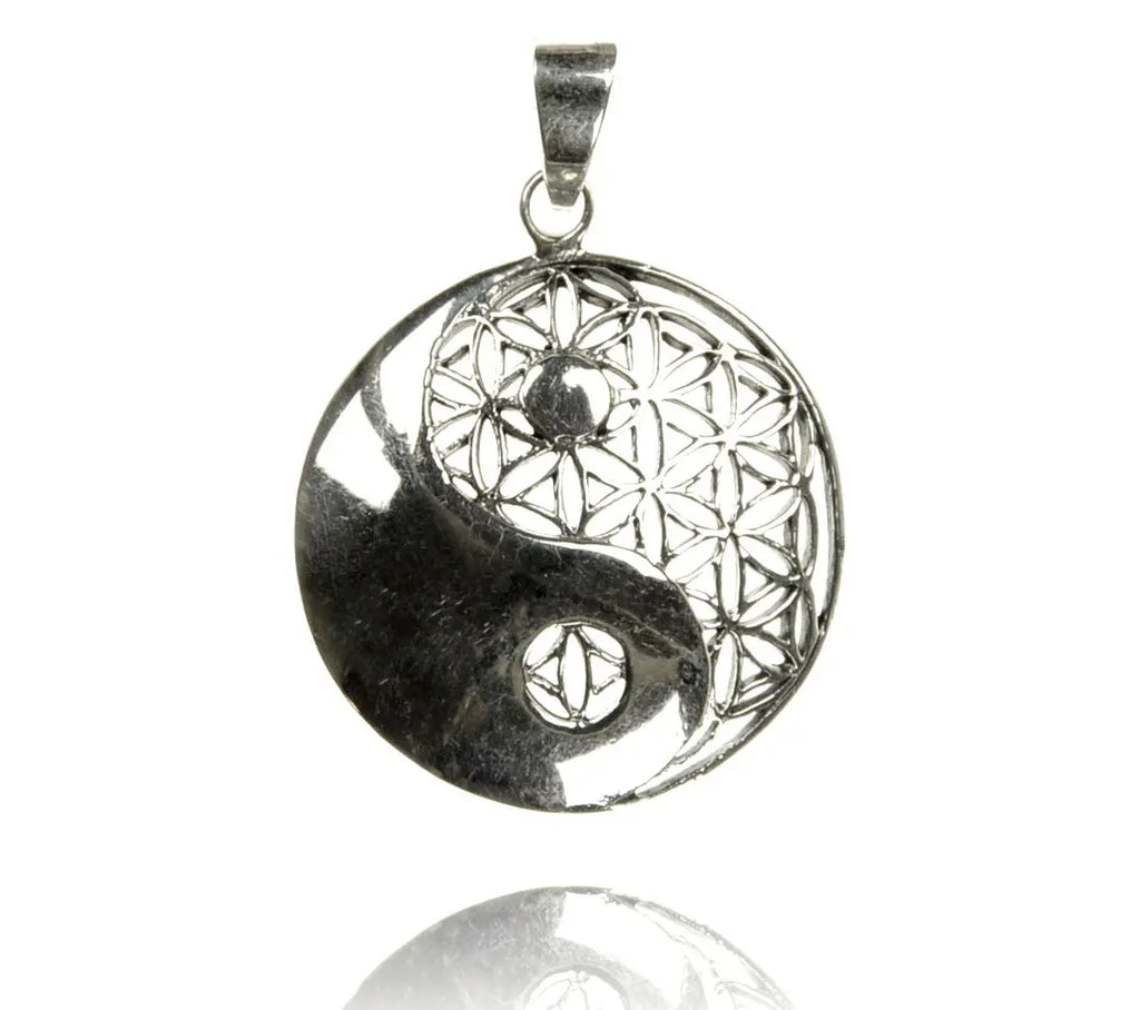 Ying Yang Blume-des-lebens Silber Schmuck