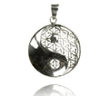 Ying Yang Blume-des-lebens Silber Schmuck