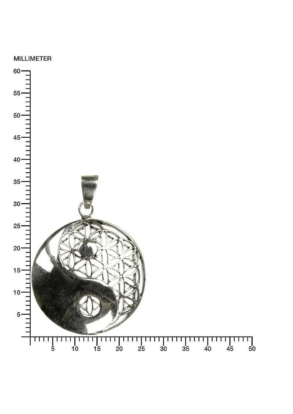Ying Yang Blume-des-lebens Silber Schmuck