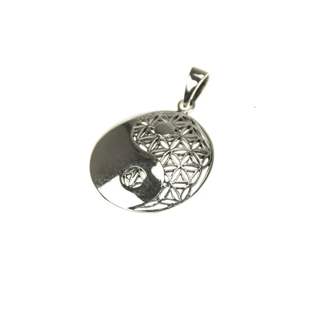 Ying Yang Blume-des-lebens Silber Schmuck