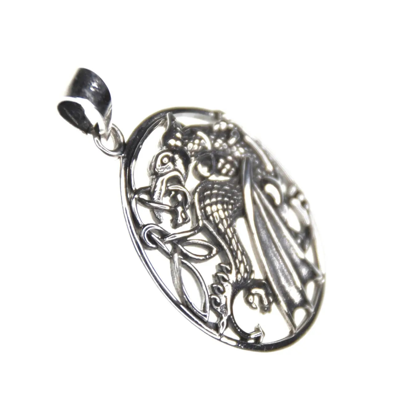 Drachen Silber Anhänger 925 Silber keltischer Knoten