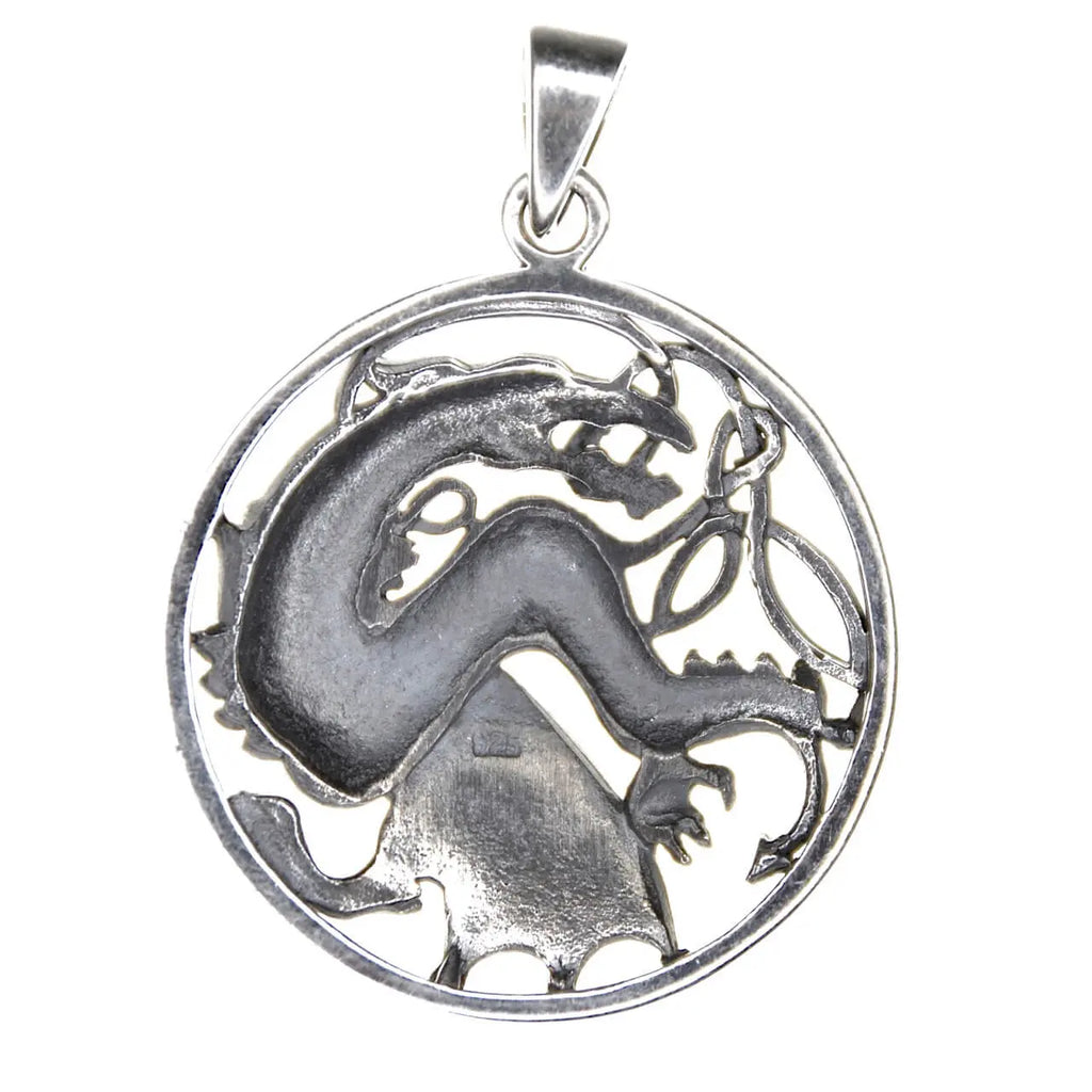 Drachen Silber Anhänger 925 Silber keltischer Knoten